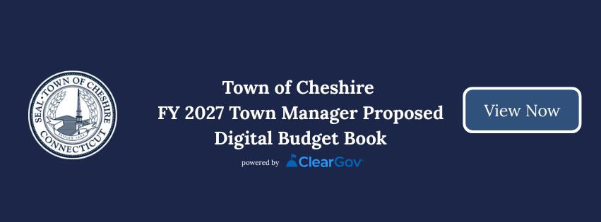 Town of Cheshire Digital Budget Book Banner